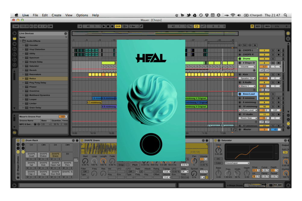 HEAL plug-in running in Ableton Live